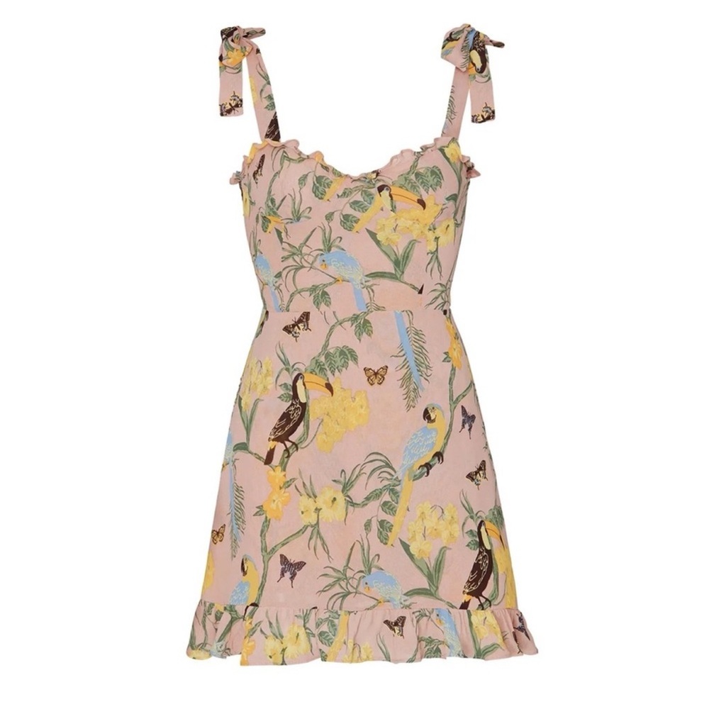 Reformation Pink Floral Mini Dress